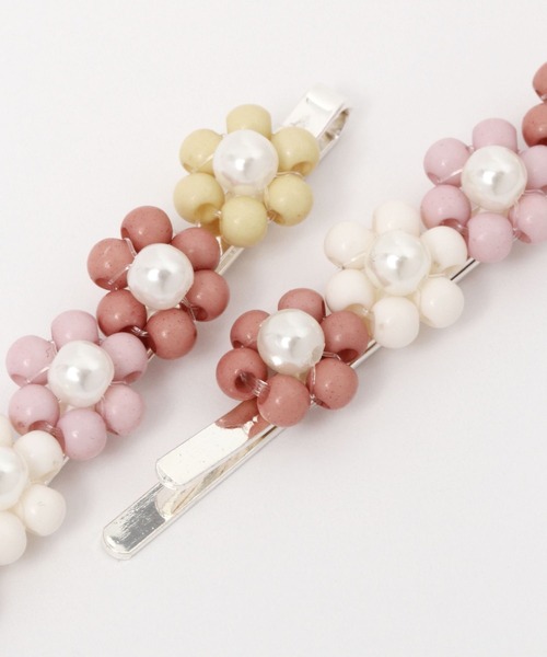 Me%（ミィパーセント）の「☆2点セット☆ビーズフラワーＳＥＴピン（ヘアピン・レディース・ホワイト系その他/グリーン系その他/ピンク系その他・FREE）」の17枚目の写真