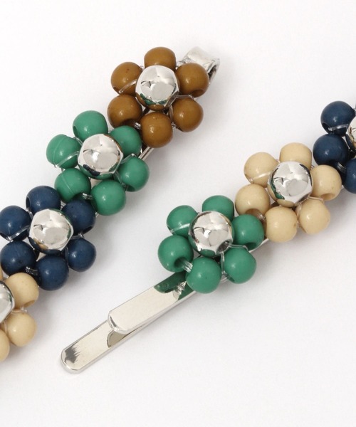 Me%（ミィパーセント）の「☆2点セット☆ビーズフラワーＳＥＴピン（ヘアピン・レディース・ホワイト系その他/グリーン系その他/ピンク系その他・FREE）」の18枚目の写真