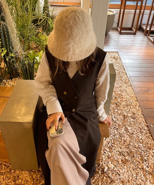 美品　アドーア　フレアジレ　38 茶系 apres jour clair】ロングジレ（ワンピース）｜apres jour clair