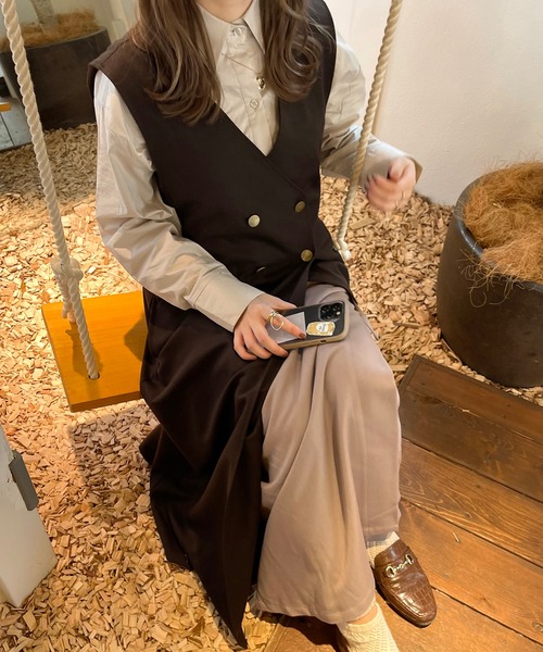 apres jour clair】ロングジレ（ワンピース）｜apres jour clair