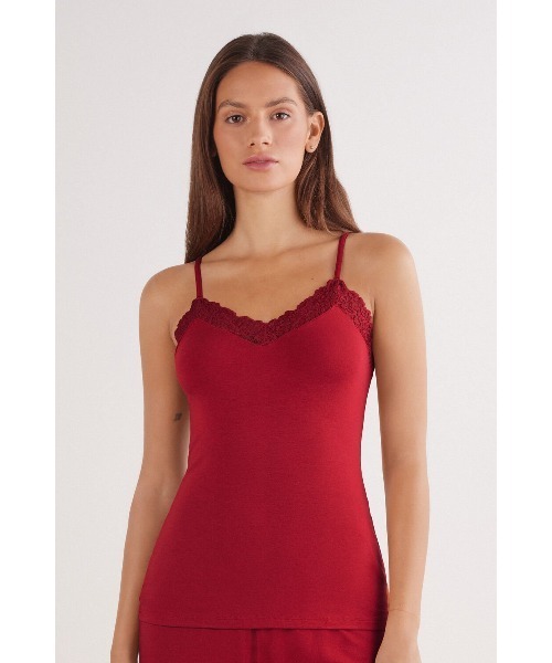 Pretty Flowers マイクロモーダル キャミソール トップ（インナー