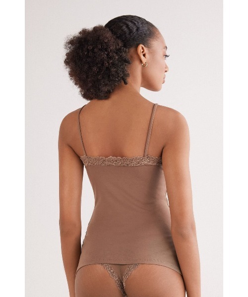 Pretty Flowers マイクロモーダル キャミソール トップ（インナー