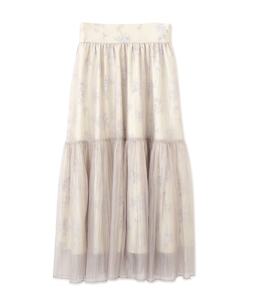 PROPORTION BODY DRESSING（プロポーションボディドレッシング）の「＜Ｅ＞フラワープリントシアーティアードスカート / 1212127100（スカート・レディース・パープル/グレー・SMALL/MEDIUM）」の10枚目の写真