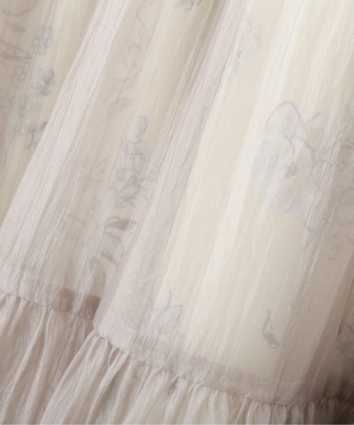 PROPORTION BODY DRESSING（プロポーションボディドレッシング）の「＜Ｅ＞フラワープリントシアーティアードスカート / 1212127100（スカート・レディース・パープル/グレー・SMALL/MEDIUM）」の17枚目の写真