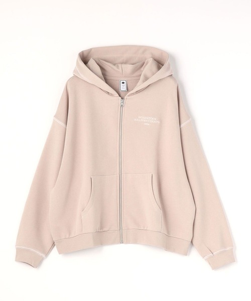 179/WG(イチナナキュウダブルジー)の「配色ステッチフルジップパーカー(パーカー・レディース・チャコールグレー/グレー/グリーン・FREE)」の7枚目の写真