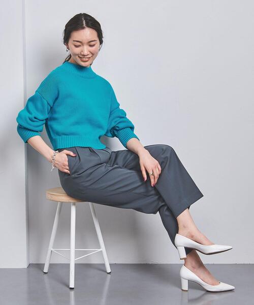 UNITED ARROWS(ユナイテッドアローズ)の「<UNITED ARROWS>C/N ボトルネック ショート ニット W(ニット/セーター・レディース・ホワイト/ライトブルー/ブラック・FREE)」の11枚目の写真