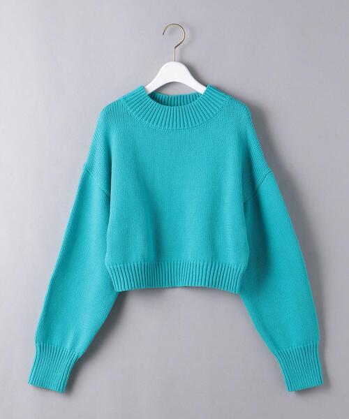 UNITED ARROWS(ユナイテッドアローズ)の「<UNITED ARROWS>C/N ボトルネック ショート ニット W(ニット/セーター・レディース・ホワイト/ライトブルー/ブラック・FREE)」の12枚目の写真