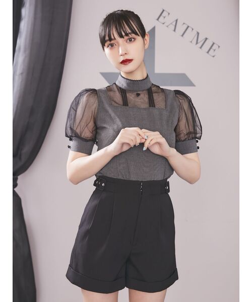 EATME（イートミー）の「ダブルベルトショートパンツ（セットアップ可能）（その他パンツ・レディース・ブラック/その他1・SMALL/MEDIUM）」の4枚目の写真