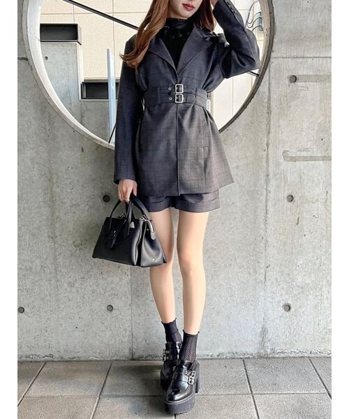 EATME（イートミー）の「ダブルベルトショートパンツ（セットアップ可能）（その他パンツ・レディース・ブラック/その他1・SMALL/MEDIUM）」の8枚目の写真