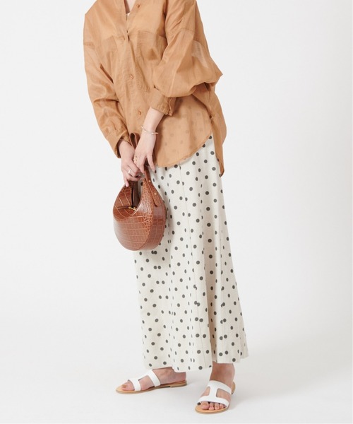 新品タグ付きU by SPICK&SPAN レーヨンリネンドットマキシスカート U by SPICK&SPAN（ユーバイスピックアンドスパン）の「レーヨン