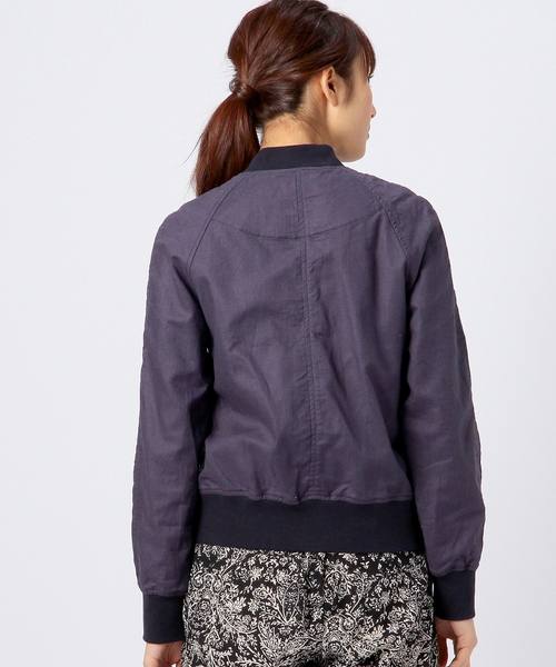 coen（コーエン）の「メンアサヘリンボーンMA-1ブルゾン（MA-1・レディース・オリーブ/ネイビー・MEDIUM/LARGE）」の7枚目の写真