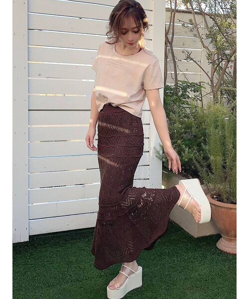 RESEXXY（リゼクシー）の「鈎針マーメイドスカート（スカート・レディース・ブラック/ベージュ/ブラウン/アイボリー・FREE）」の22枚目の写真