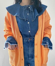 FREAK'S STORE（フリークスストア）の「カラーピグメントワッフルカーディガン（カーディガン/ボレロ）」
