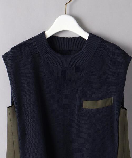 Sacai（サカイ）の「＜sacai（サカイ）＞SUITING ニットワンピース ■■■（ワンピース・レディース・ネイビー/ブラック・1）」の4枚目の写真