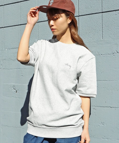 STUSSY(ステューシー)の「STUSSY/ステューシー STOCK TERRY CREW 半袖スウェット(スウェット・メンズ・ブラック/グレー・S/M/L/XL)」の7枚目の写真