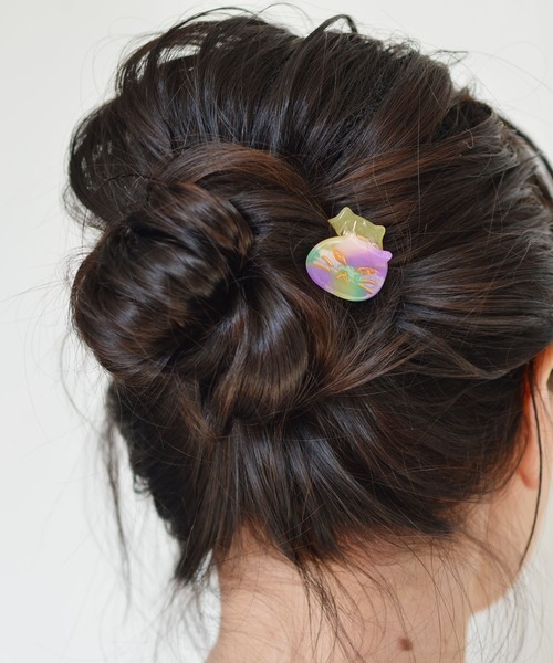 ma chere Cosette?(マシェールコゼット)の「ネコアクリルミニヘアクリップ(バレッタ/ヘアクリップ・レディース・ベージュ/グレー/グリーン/アイボリー/その他・FREE)」の5枚目の写真