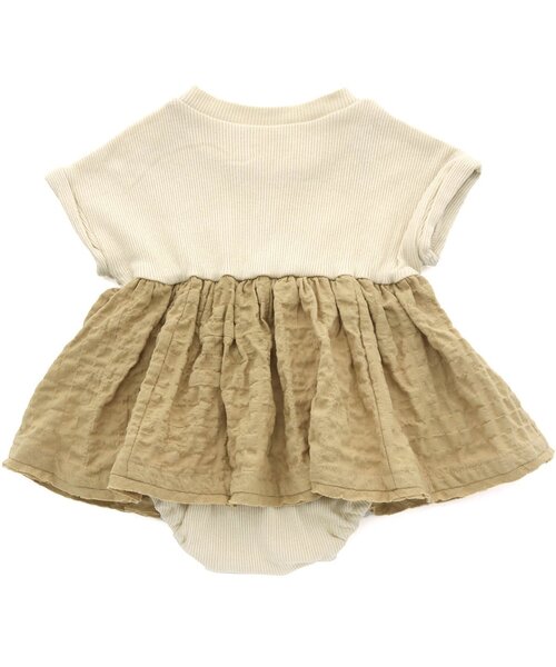 Ampersand（アンパサンド）の「premier ドッキングワンピロンパース（ロンパース・キッズ・ライトグレー/ブラウン/アイボリー・80/70/60）」の4枚目の写真