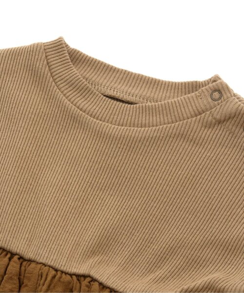 Ampersand（アンパサンド）の「premier ドッキングワンピロンパース（ロンパース・キッズ・ライトグレー/ブラウン/アイボリー・80/70/60）」の7枚目の写真