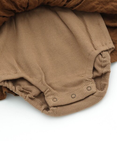 Ampersand（アンパサンド）の「premier ドッキングワンピロンパース（ロンパース・キッズ・ライトグレー/ブラウン/アイボリー・80/70/60）」の10枚目の写真