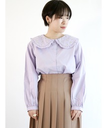 ehka sopo | 飛び刺繍衿ブラウス(シャツ/ブラウス)