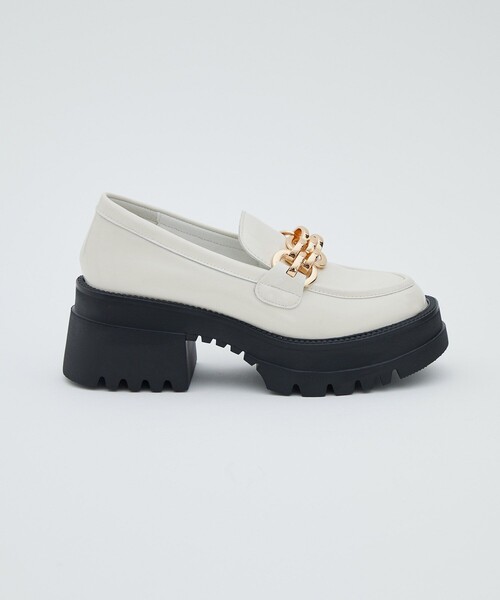 UNITED TOKYO（ユナイテッドトウキョウ）の「チェーンパンプローファー（ローファー・レディース・ホワイト/ブラック・2/3/1）」の11枚目の写真