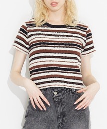 X-girl | STRIPED TERRY CLOTH S/S BABY TEE(Tシャツ/カットソー)