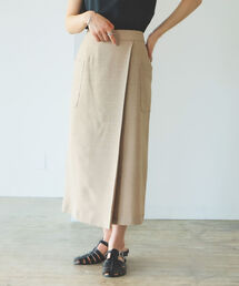 B:MING by BEAMS / リネンライク ラップスカート 22SS