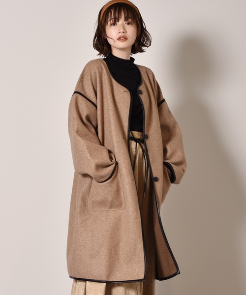セール ブランド古着 ノーカラーコート ノーカラーコート Retro Girl レトロガール のファッション通販 Zozoused