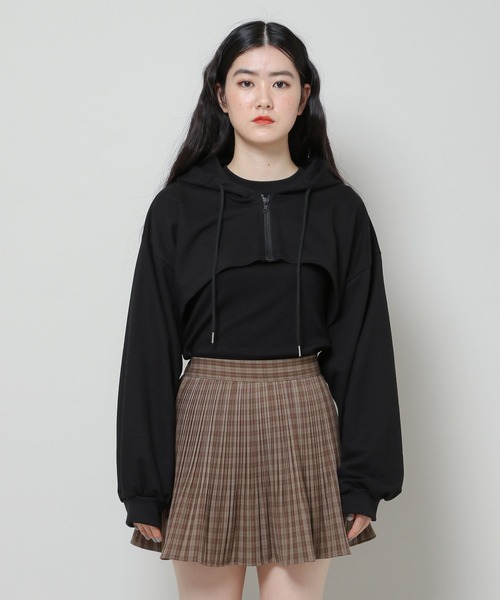 ALAND(エーランド)の「3.3Field Trip/BOLERO ZIP-UP HOODIE 2277658(カーディガン/ボレロ・レディース・ブラック/グレー/ダークブルー/ネイビー・FREE)」の15枚目の写真