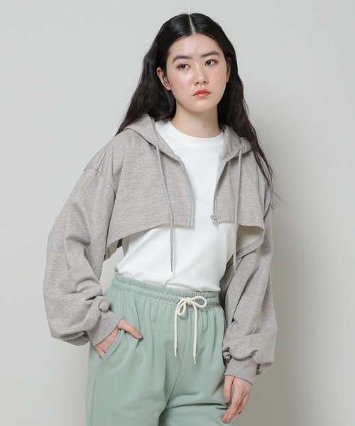 ALAND(エーランド)の「3.3Field Trip/BOLERO ZIP-UP HOODIE 2277658(カーディガン/ボレロ・レディース・ブラック/グレー/ダークブルー/ネイビー・FREE)」の22枚目の写真