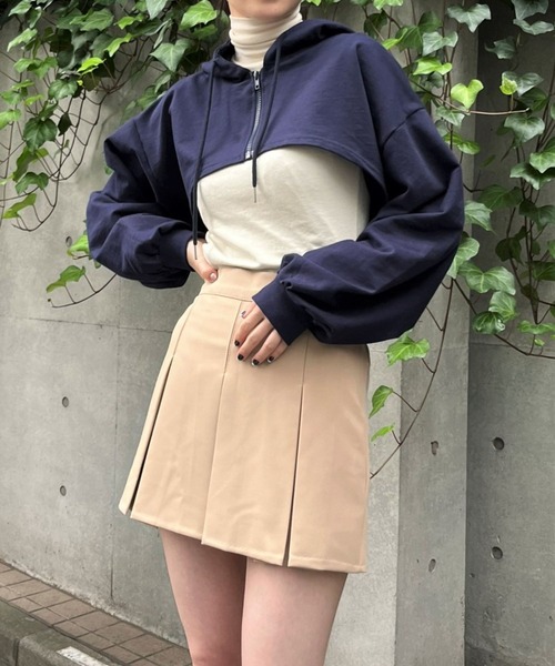 ALAND(エーランド)の「3.3Field Trip/BOLERO ZIP-UP HOODIE 2277658(カーディガン/ボレロ・レディース・ブラック/グレー/ダークブルー/ネイビー・FREE)」の6枚目の写真