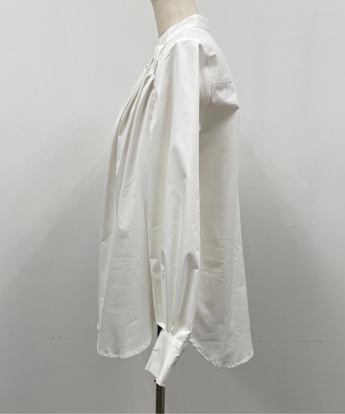 PICCIN（ピッチン）の「タイプライタータックシャツ（シャツ/ブラウス・レディース・ブラック/オフホワイト/サックスブルー・M）」の8枚目の写真