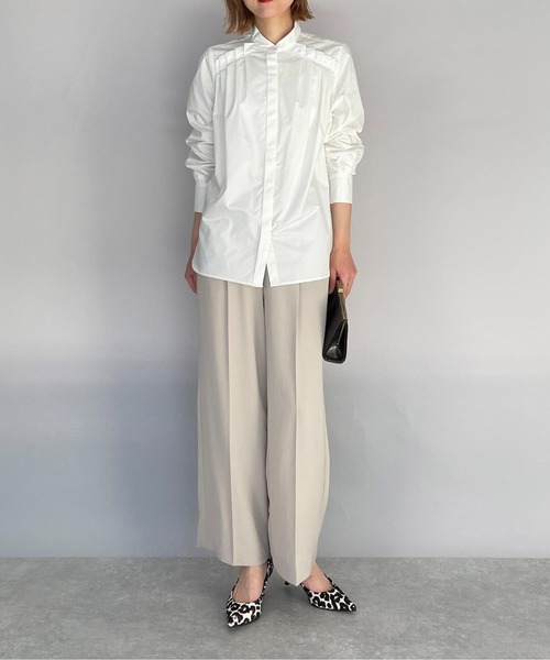 PICCIN（ピッチン）の「タイプライタータックシャツ（シャツ/ブラウス・レディース・ブラック/オフホワイト/サックスブルー・M）」の22枚目の写真