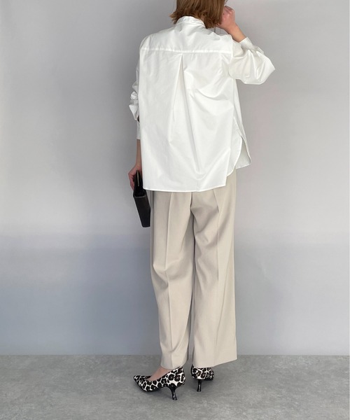 PICCIN（ピッチン）の「タイプライタータックシャツ（シャツ/ブラウス・レディース・ブラック/オフホワイト/サックスブルー・M）」の16枚目の写真