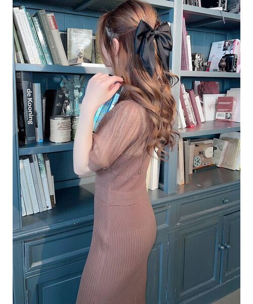 RESEXXY（リゼクシー）の「レースドッキングマーメイドニットワンピース（ワンピース・レディース・ベージュ/ブラック/ブルー/ブラウン・FREE）」の11枚目の写真
