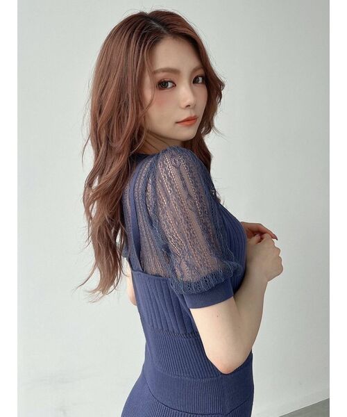 RESEXXY（リゼクシー）の「レースドッキングマーメイドニットワンピース（ワンピース・レディース・ベージュ/ブラック/ブルー/ブラウン・FREE）」の15枚目の写真