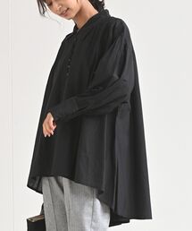 ボリューム袖テールカットワイドシャツ