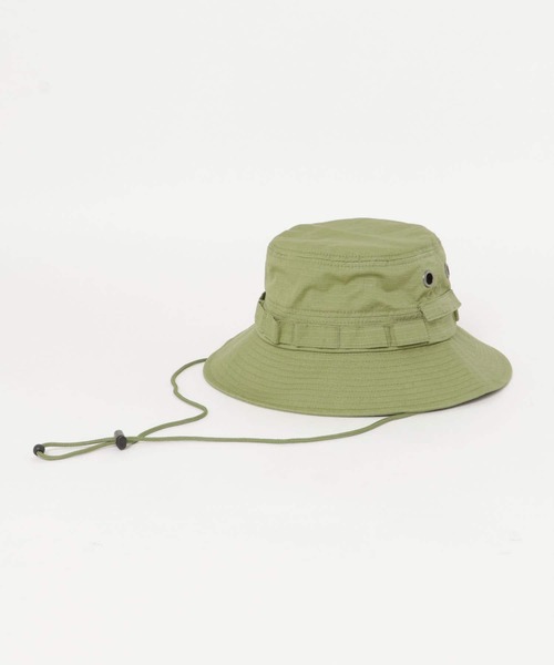SENSE OF PLACE by URBAN RESEARCH(センスオブプレイスバイアーバンリサーチ)の「リップストップサファリハット(ハット・メンズ・ブラック/ライトカーキ・ONE)」の1枚目の写真
