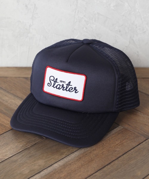 STARTER（スターター）の「【STARTER/スターター】トラックメッシュ ロゴキャップ（キャップ・メンズ・ブラック/ネイビー/グレー/レッド/オレンジ/グリーン・FREE）」の4枚目の写真