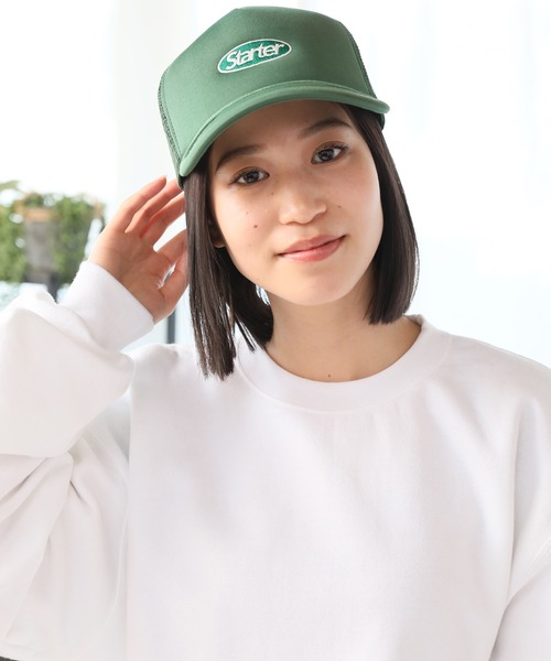 STARTER（スターター）の「【STARTER/スターター】トラックメッシュ ロゴキャップ（キャップ・メンズ・ブラック/ネイビー/グレー/レッド/オレンジ/グリーン・FREE）」の12枚目の写真