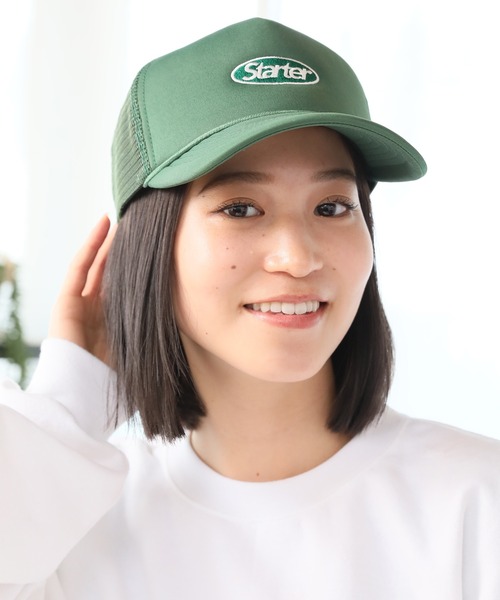 STARTER（スターター）の「【STARTER/スターター】トラックメッシュ ロゴキャップ（キャップ・メンズ・ブラック/ネイビー/グレー/レッド/オレンジ/グリーン・FREE）」の13枚目の写真