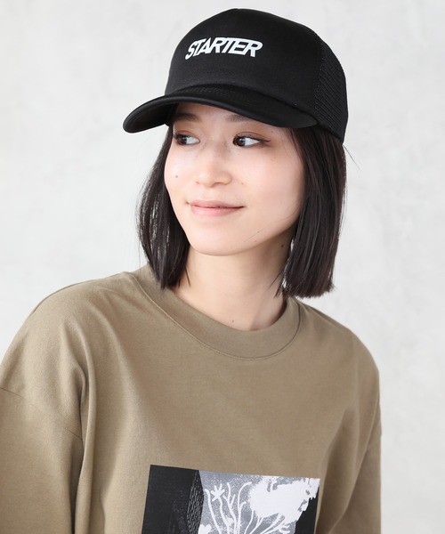 STARTER（スターター）の「【STARTER/スターター】トラックメッシュ ロゴキャップ（キャップ・メンズ・ブラック/ネイビー/グレー/レッド/オレンジ/グリーン・FREE）」の8枚目の写真