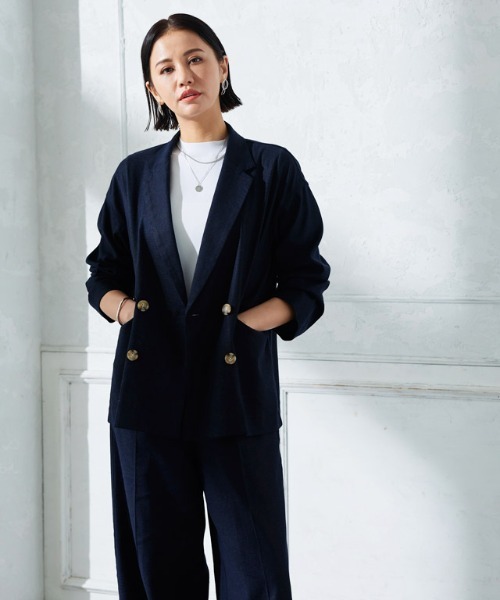 RASW（ラス）の「RASW リネン混ダブルジャケット（テーラード