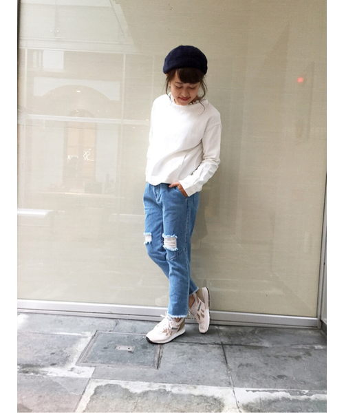 Kastane(カスタネ)の「【Kastane】ダメージ断ち切りデニムパンツ(デニムパンツ・レディース・ライトブルー・SMALL/MEDIUM)」の13枚目の写真