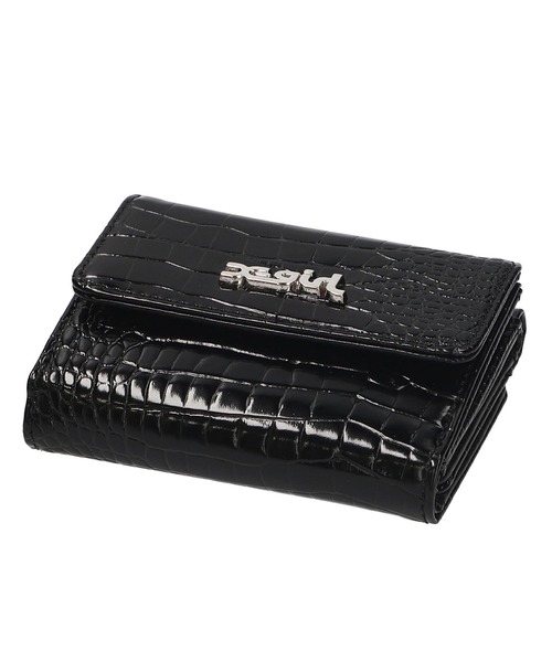 X-girl（エックスガール）の「FAUX CROC MINI WALLET/フェイク　クロコダイル　ミニ財布（財布・レディース・ブラック/オレンジ/ブルー/ネイビー/ピンク・ONE SIZE）」の9枚目の写真