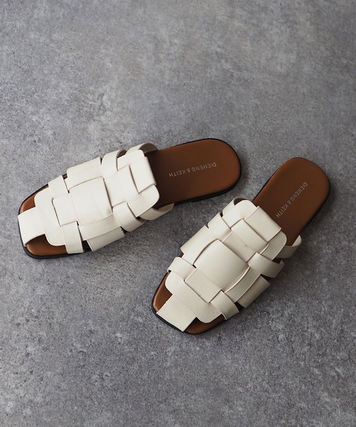 Riberry（リベリー）の「編み込みスリッパサンダル/グルカスリッパサンダル（サンダル・レディース・ホワイト/ブラック/ブラウン・MEDIUM/LARGE）」の15枚目の写真