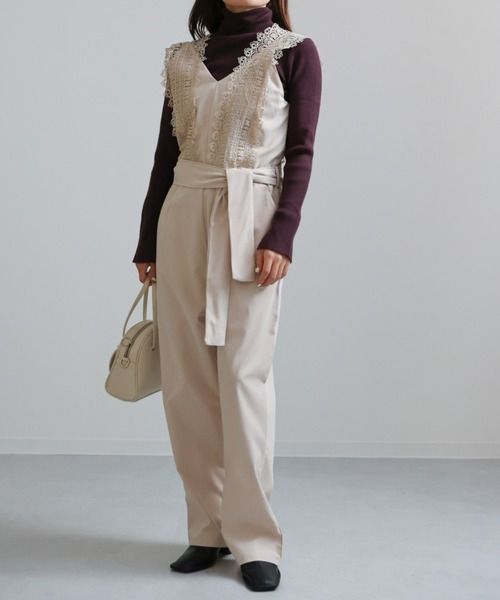 sakishimatokyo（サキシマトーキョー）の「クロシェロンパース（サロペット/オーバーオール・レディース・アイボリー/ブラック・FREE）」の21枚目の写真