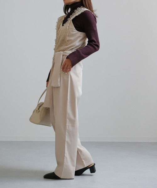 sakishimatokyo（サキシマトーキョー）の「クロシェロンパース（サロペット/オーバーオール・レディース・アイボリー/ブラック・FREE）」の20枚目の写真