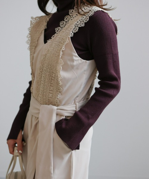 sakishimatokyo（サキシマトーキョー）の「クロシェロンパース（サロペット/オーバーオール・レディース・アイボリー/ブラック・FREE）」の10枚目の写真