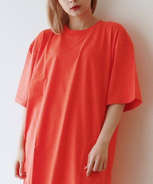 sevens(セブンズ)の「【sevens】5.6oz 無地カラーBIG Tシャツ オーバーサイズ(Tシャツ/カットソー・レディース・イエロー/ロイヤルブルー/パープル/ダークブラウン/カーキ系/ネイビー/サックスブルー/ライトベージュ/ミックスグレー/オレンジ系その他/グリーン/レッド/ブラック/ラベンダー/ピンク/ホワイト・XX-LARGE)」の16枚目の写真